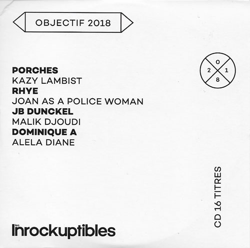 compilation Les Inrockuptibles Objectif 2018 cover