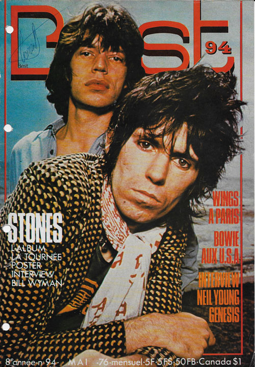 Best n94 Mai 1976 Mick Jagger Keith Richard cover