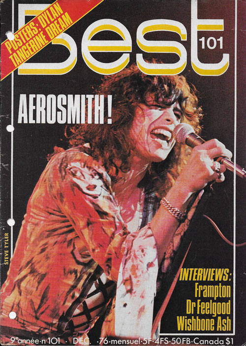 Best n 101 Dcembre 1976 cover Steven Tyler 