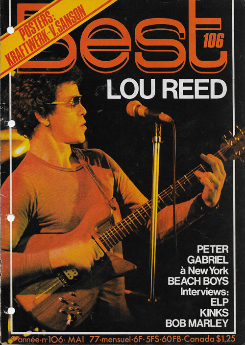 Best n106 Mai 1977 Lou Reed cover