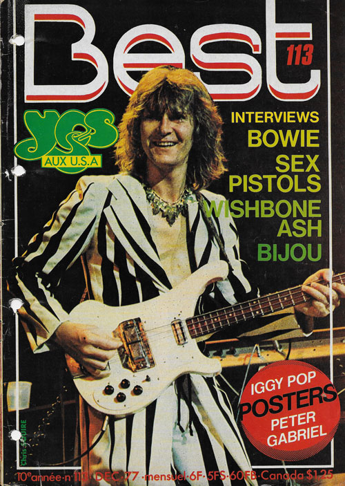 Best n113 Dcembre 1977 Chris Squire cover