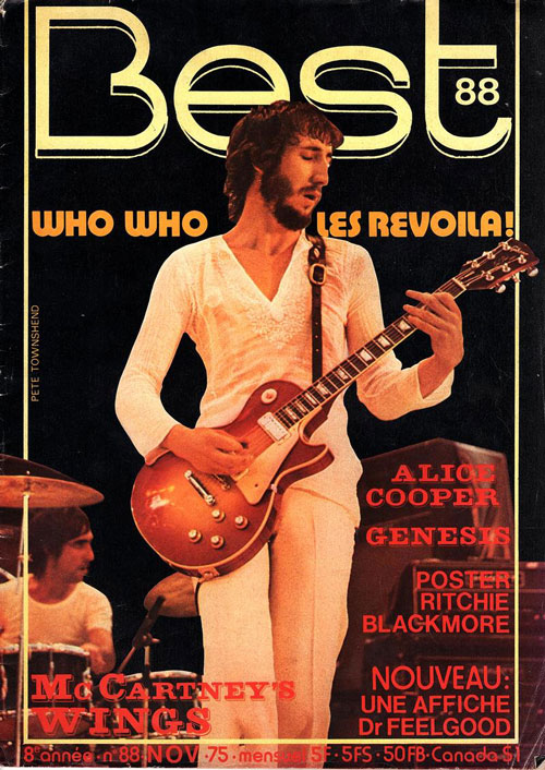 Best n88 novembre 1975 Pete Townshend cover