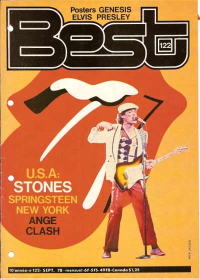 Best n 122 Septembre 1978 Mick Jagger The Rolling Stones cover