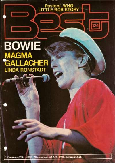 Best n 124 Novembre 1978 David Bowie cover