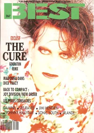 Best n 267 Octobre 1990 Robert Smith The Cure cover