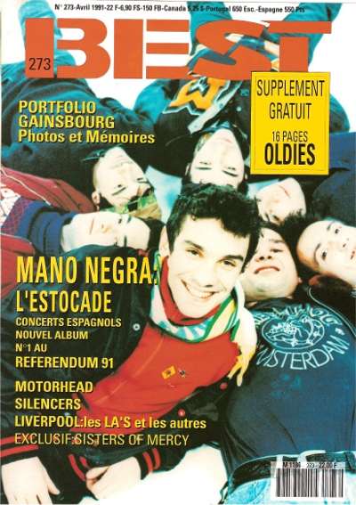 Best n273 Avril 1991 Mano Negra cover