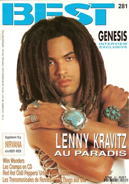 Best n281 - Dcembre 1991 Lenny Kravitz cover