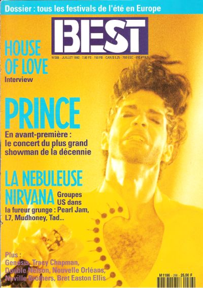 Best n 288 - Juillet 1992 Prince cover