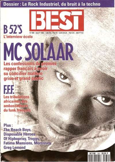 Best n 289 Aout 1992 MC Solaar cover