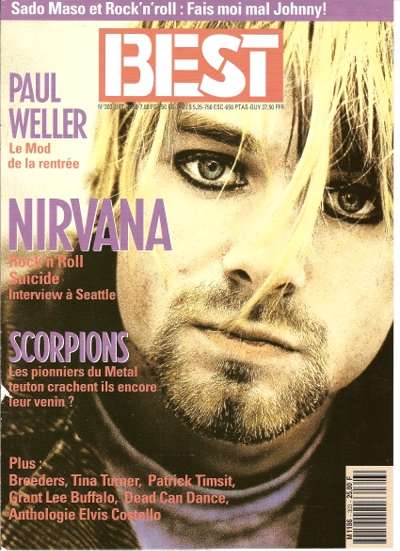 Best n 303 - Octobre 193 Kurt Cobain Nirvana cover