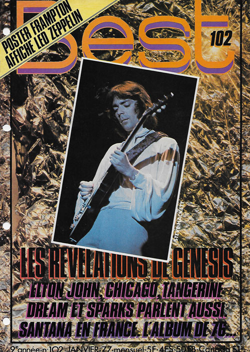 Best n102 Janvier 1977 Steve Hackett Genesis cover