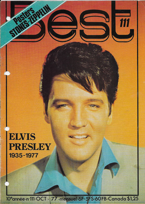 Best n111 novembre 1977 Elvis Presley cover