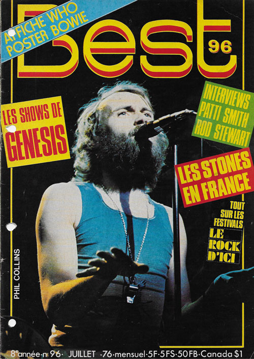 Best n96 Juillet 1976 Phil Colins cover