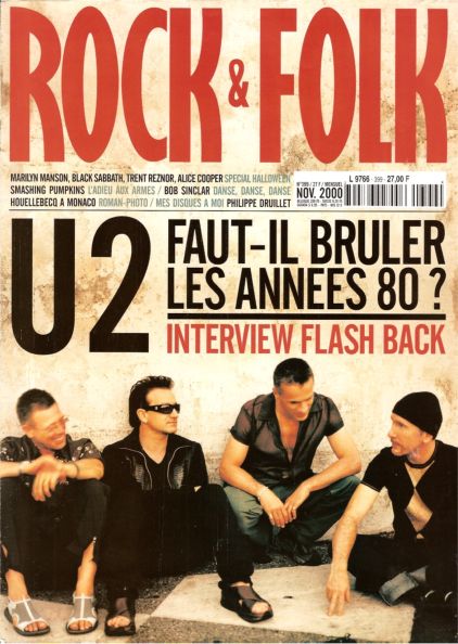 Rock & Folk n 399 - Novembre 2000 U2 cover