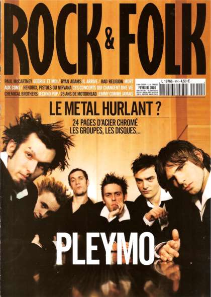 Rock & Fok n 413 Fvrier 2002 Pleymo cover