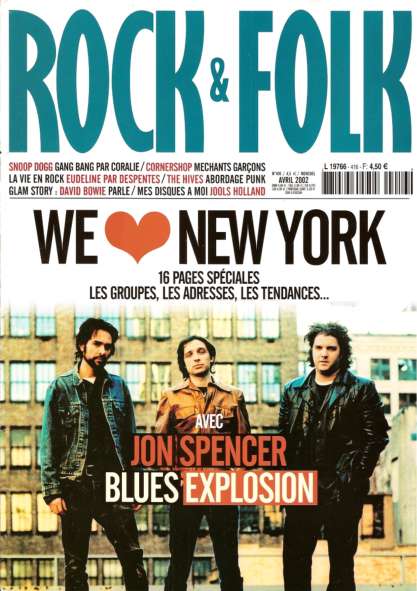 Rock & Folk n 416 Avril 2002 Jon Spencer Blues Explosion cover