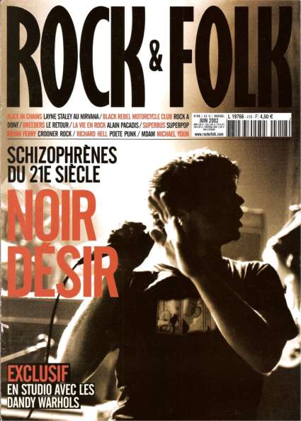 Rock & Folk n 418 - Juin 2002 Noir Dsir cover