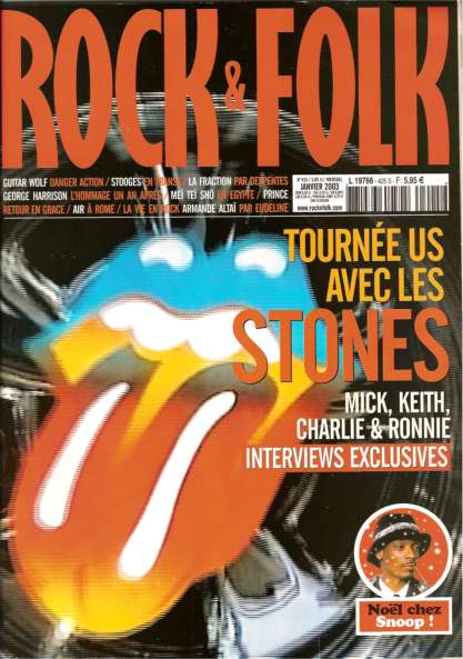 Rock & Folk n 425 Janvier 2003 The rolling Stones cover