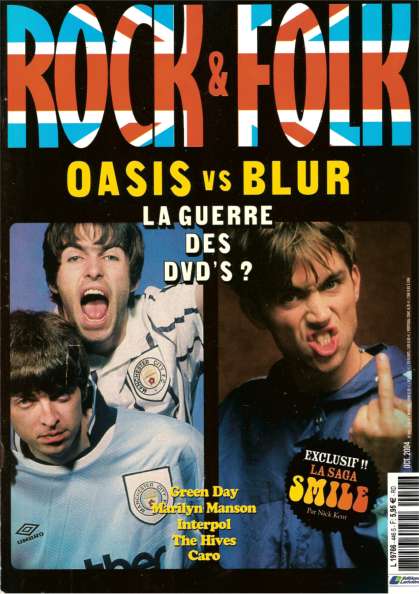 Rock & Folk n 446 Octobre 2004 Oasis Blur cover