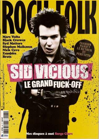 Rock & Folk n 487 - Mars 2008 Sid Vicious Sex Pistols cover