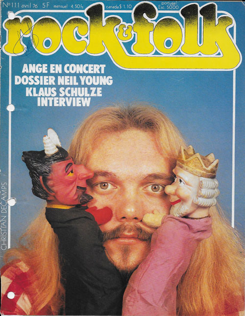 Rock & Folk n111 avril 1976 Ange Christian Descamps cover