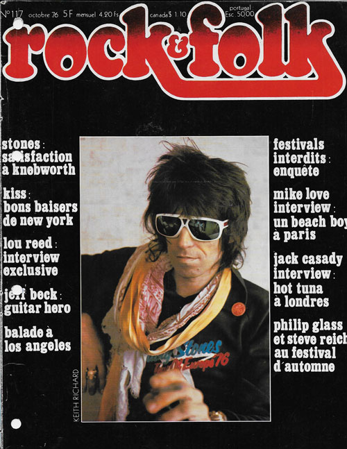 Rock & Folk n117 Octobre 1976 Keith Richard cover