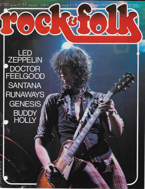 Rock & Folk n120 Janvier 1977 Jimmy Page Led Zeppelin