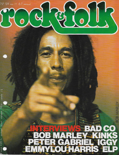 Rock & Folk n124 Mai 1977 - Bob Marley cover