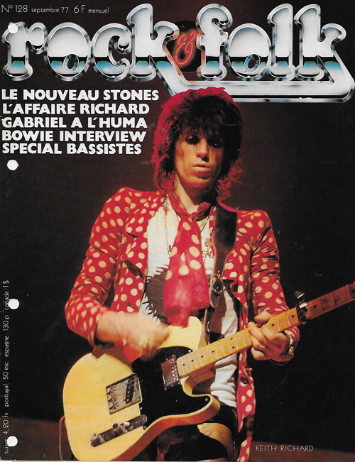 Rock & Folk n 128 - Septembre 1977 - Keith Richard cover