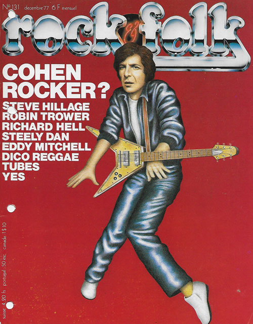 Rock & Folk n131 Dcembre 1977 Leonard Cohen cover