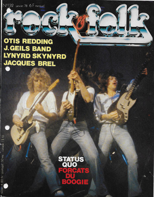 Rock & Folk n132 Janvier 1978 Status Quo cover