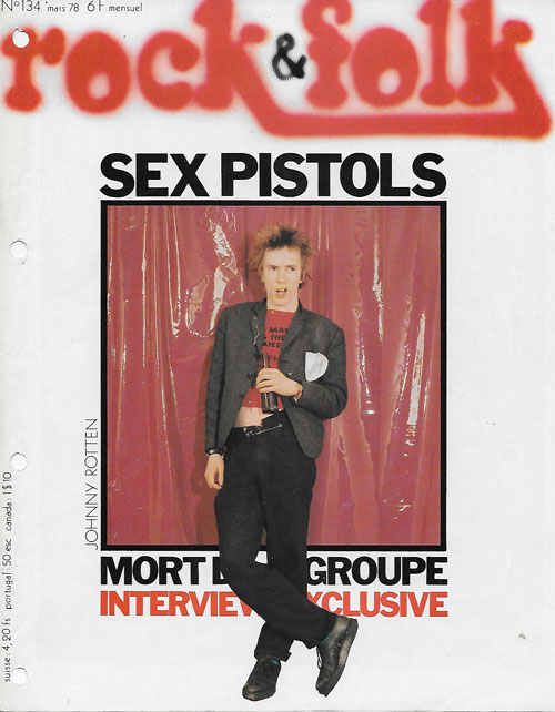 Rock & Folk n134 - Mars 1978 Johnny Rotten cover