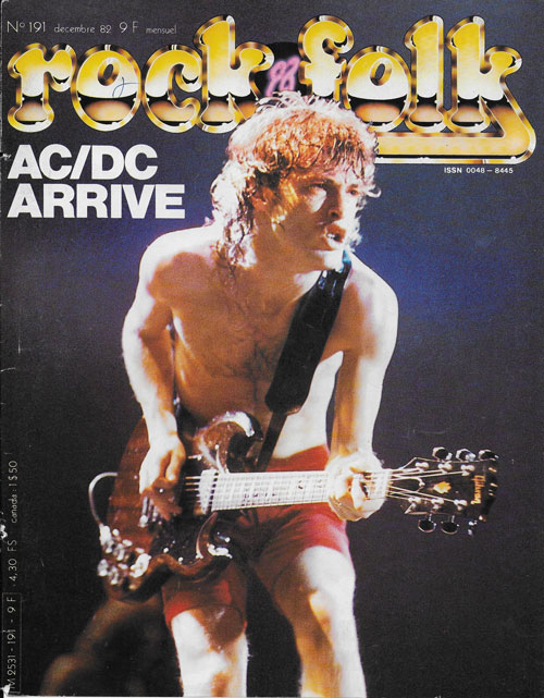 Rock & Folk n 191 Dcembre 1982 AC DC cover