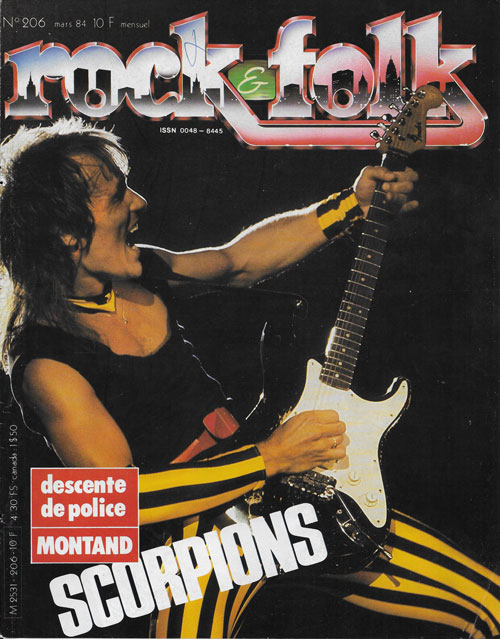 Rock & Folk n206 - Mars 1984 - Scorpions cover