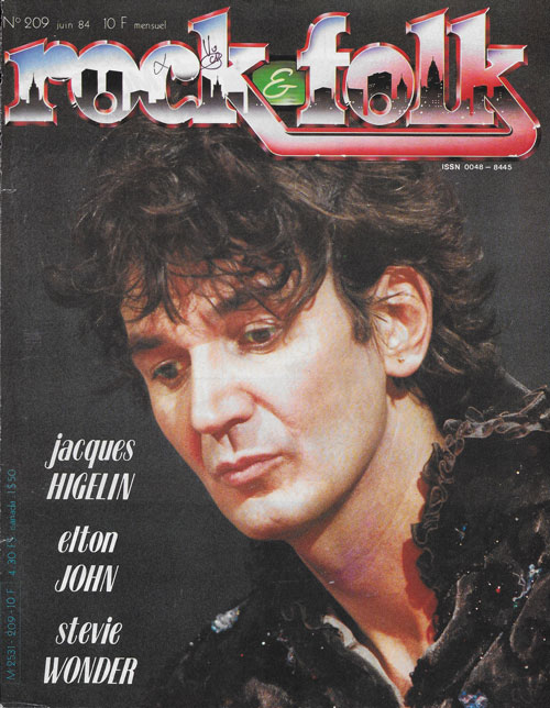 Rock & Folk n209 - Juin 1984 Jacques Higelin cover