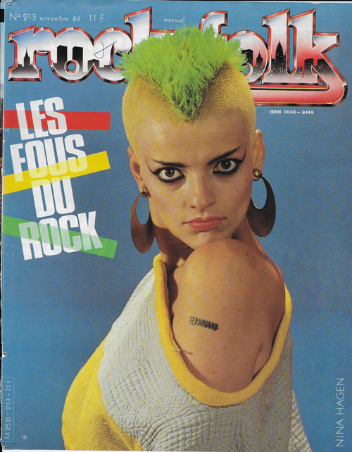 Rock & Folk n213 Novembre 1984 Nina Hagen cover