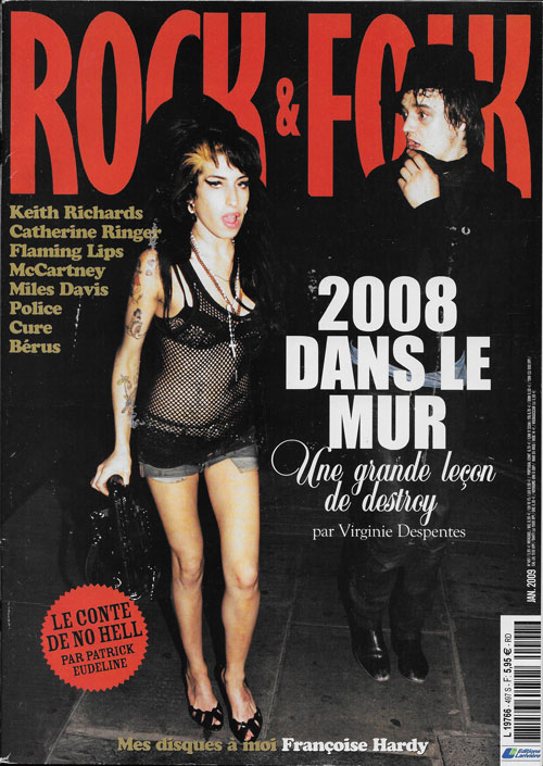 Rock & Folk n 497 Janvier 2009 Amy Winehouse et Pete Doherty cover