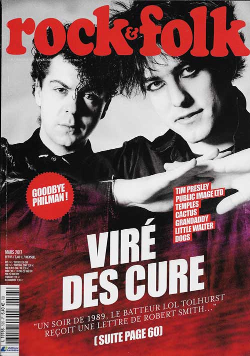 Rock & Folk n 595 - Mars 2017 The Cure cover