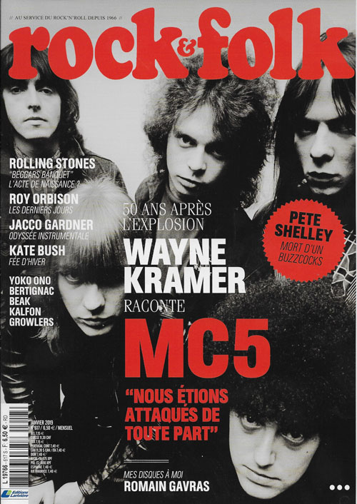 Rock & Folk n617 Janvier 2019 MC 5 Cover