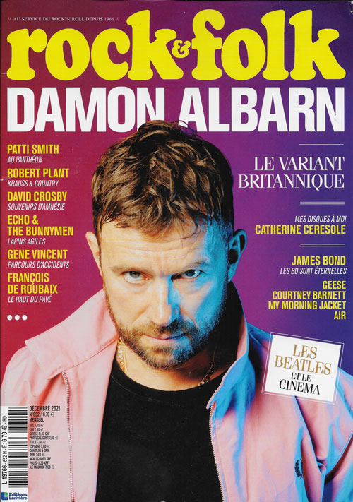 Rock & Folk n 652 Dcembre 2021 Damon Albarn cover