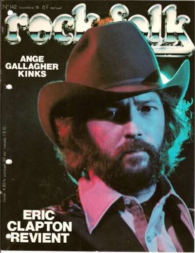 Rock & Folk n 142 - Novembre 1978 Eric Clapton cover