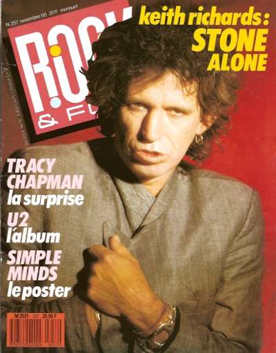 Rock & Folk n 257 Novembre 1988 Keith Richards cover