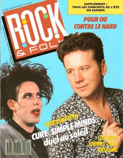 Rock & Folk n265 Juillet Aot 1989 Robert Smith The Cure Jim Kerr Simple Minds cover