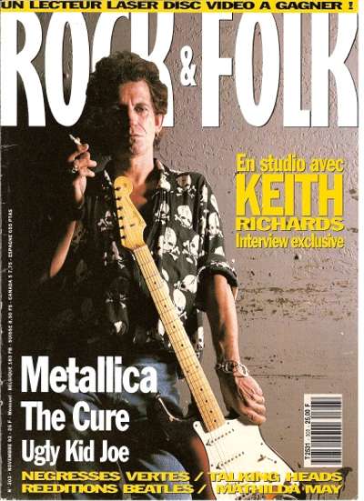 Rock & Folk n 303 Novembre 1992 Keith Richards The Rolling Stones cover