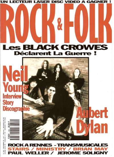 Rock & Folk n304 - Dcembre 1992 The Black Crowes cover