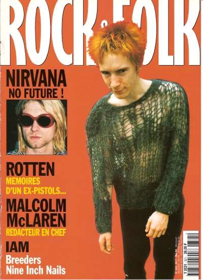 Rock & Folk n 321 Mai 1994 Johnny Rotten Sex Pistols cover