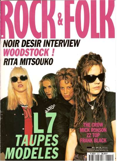 Rock & Folk n 324 Aot 1994 L7 cover