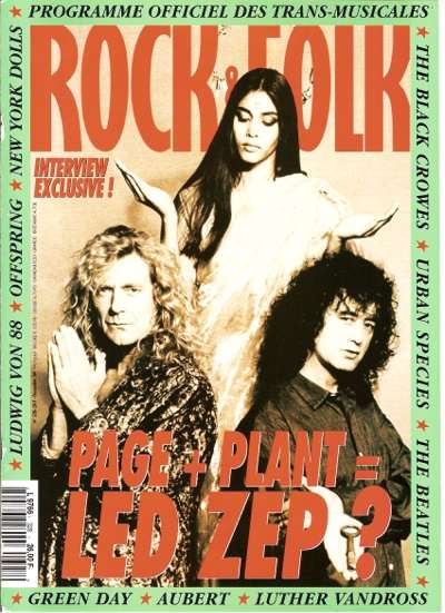 Rock & Folk n 328 - Dcembre 1994 Robert Plant et Jimmy Page Led Zeppelin cover