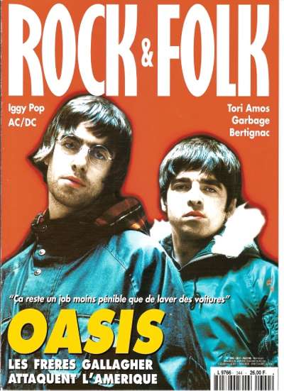 Rock & Folk n 344 Avril 1996 Nol et Liam Gallagher Oasis cover