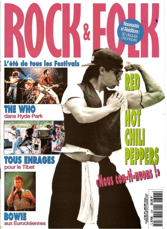 Rock & Folk n 348 Aot 1996 Red Hot Chili Peppers cover